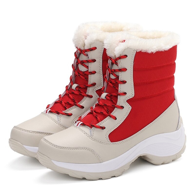 Winter Warme Damen Boots Outdoor Schneeprofil