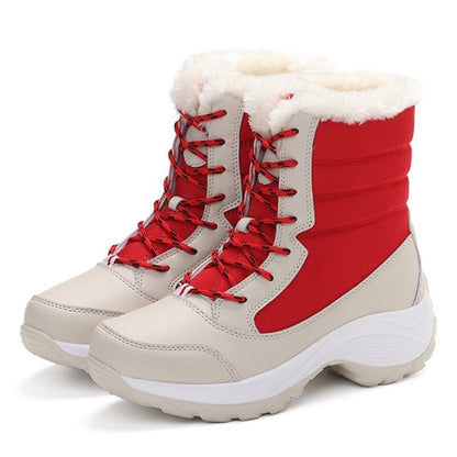 Winter Warme Damen Boots Outdoor Schneeprofil