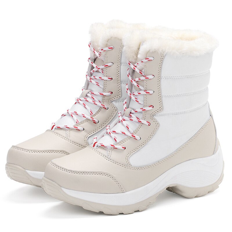 Winter Warme Damen Boots Outdoor Schneeprofil