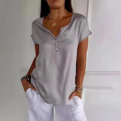 Relaxed Spring Button Top