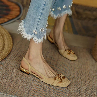 Orthopedic Slingback Buckle Loafers