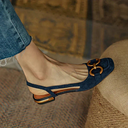 Orthopedic Slingback Buckle Loafers