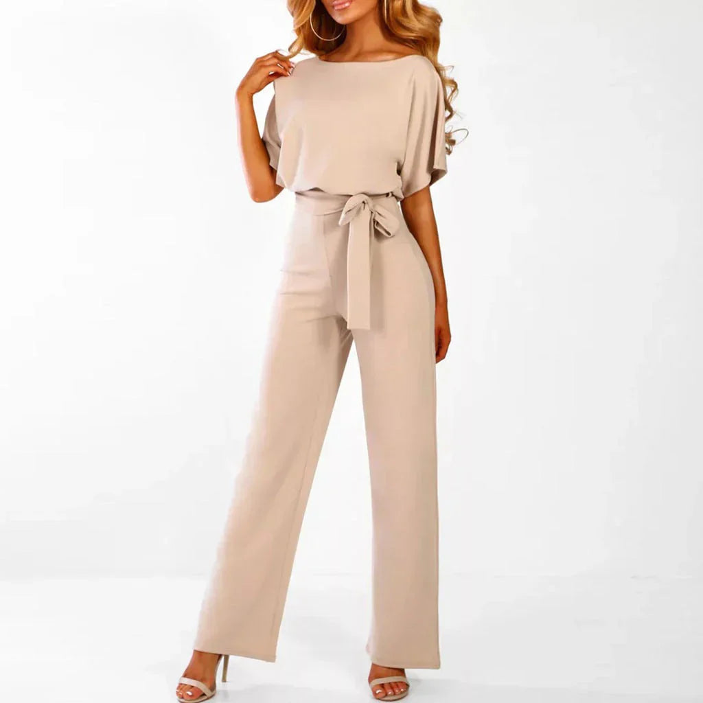 Women's Minimalist Wide Leg Jumpsuit – Elegant Casual One Piece Outfit