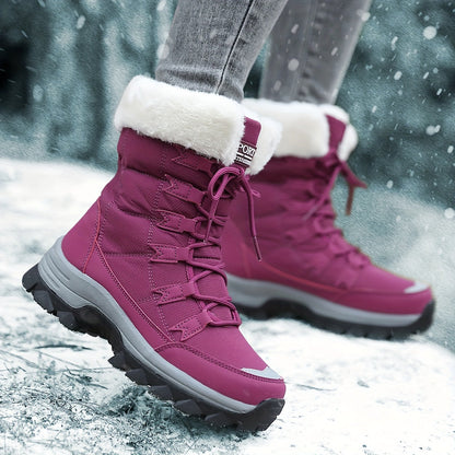 Winter Warme Damen Boots Außensohle Grip