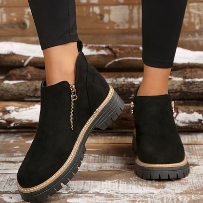 Women’s Orthopedic Ankle Boots with Easy-Zip Support