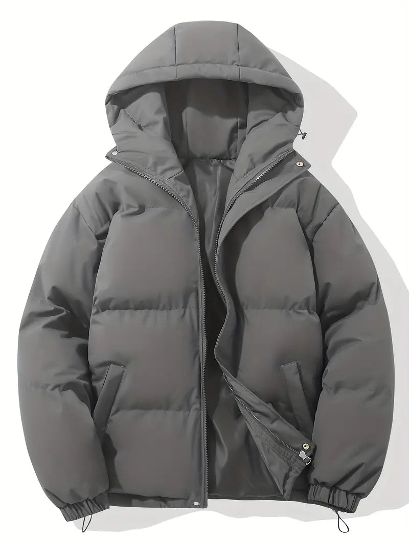 Übergroße Steppjacke mit Kapuze für Winter Damen