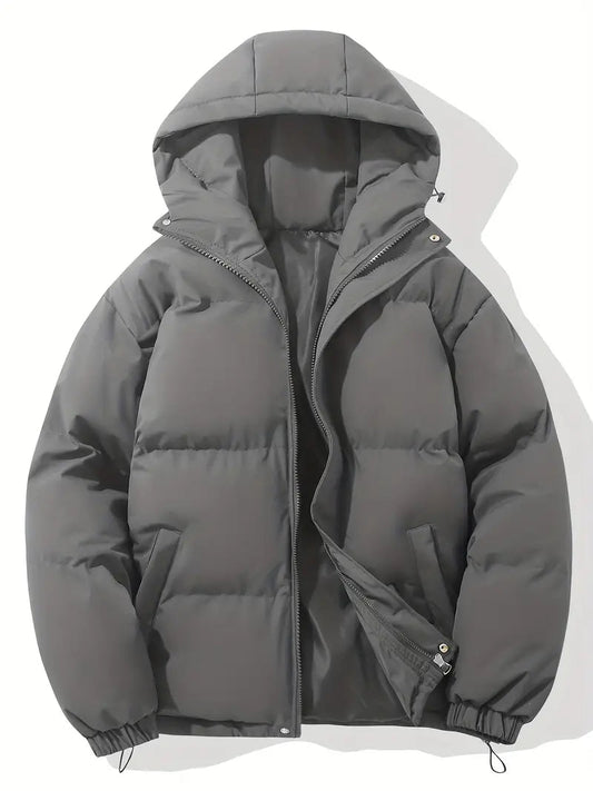 Übergroße Steppjacke mit Kapuze für Winter Damen