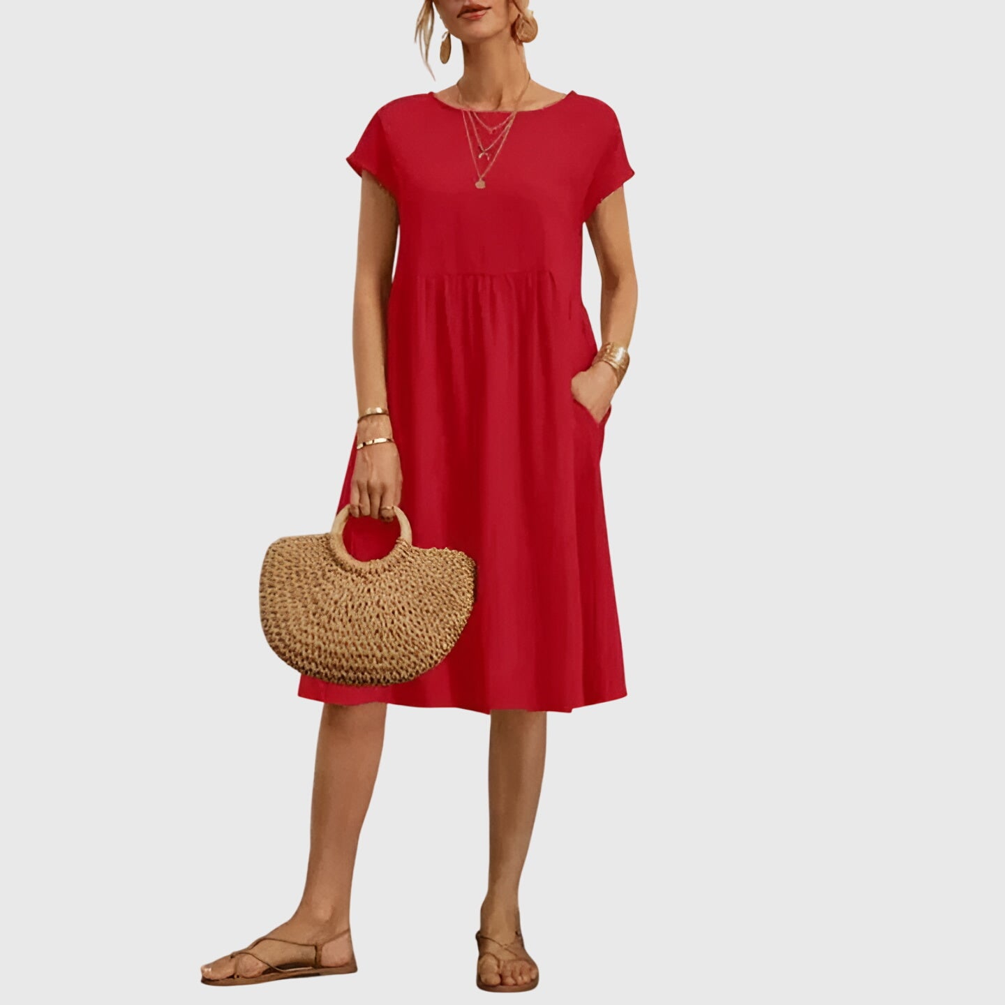 Women's Relaxed Midi Spring Dress