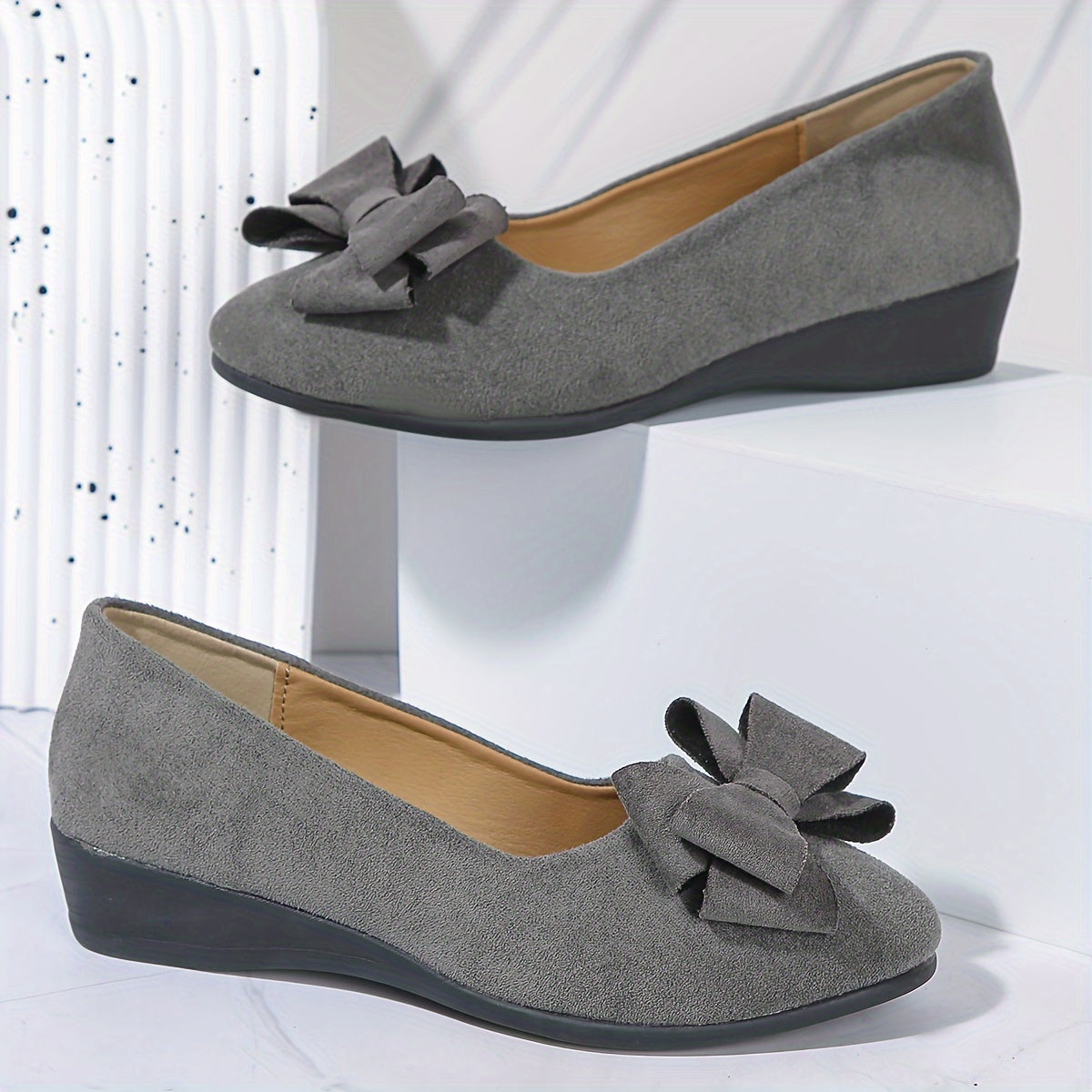 Women’s Comfortable Ballet Flats with Bow Detail