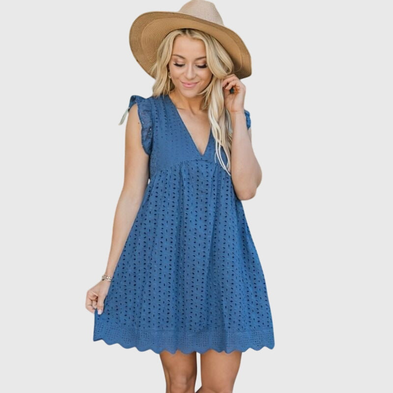 Women’s V-Neck Sleeveless Mini Dress
