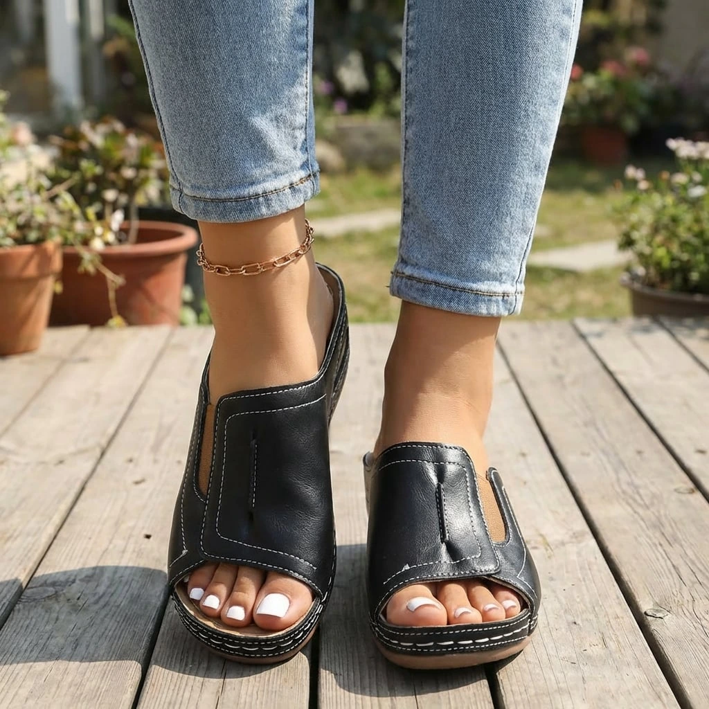 Lennox | Women’s Orthopedic Slip-On Wedge Sandals