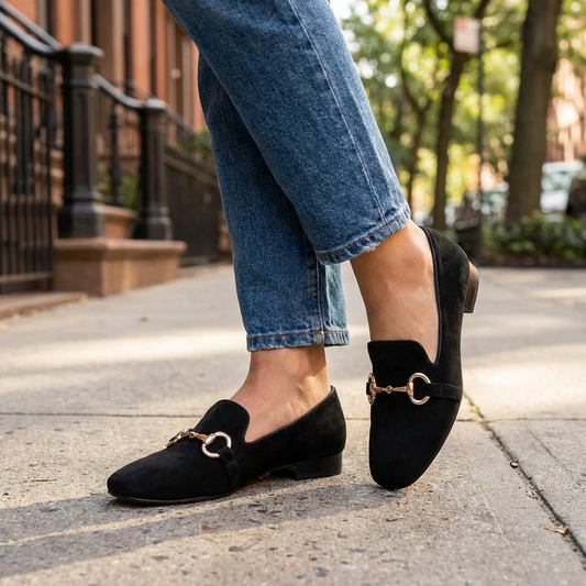 Women’s Classic Slip-On Loafers with Hardware Detail