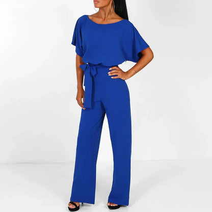 Women's Minimalist Wide Leg Jumpsuit – Elegant Casual One Piece Outfit