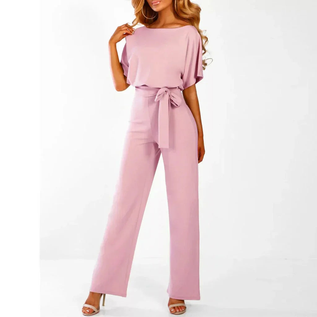 Women's Minimalist Wide Leg Jumpsuit – Elegant Casual One Piece Outfit