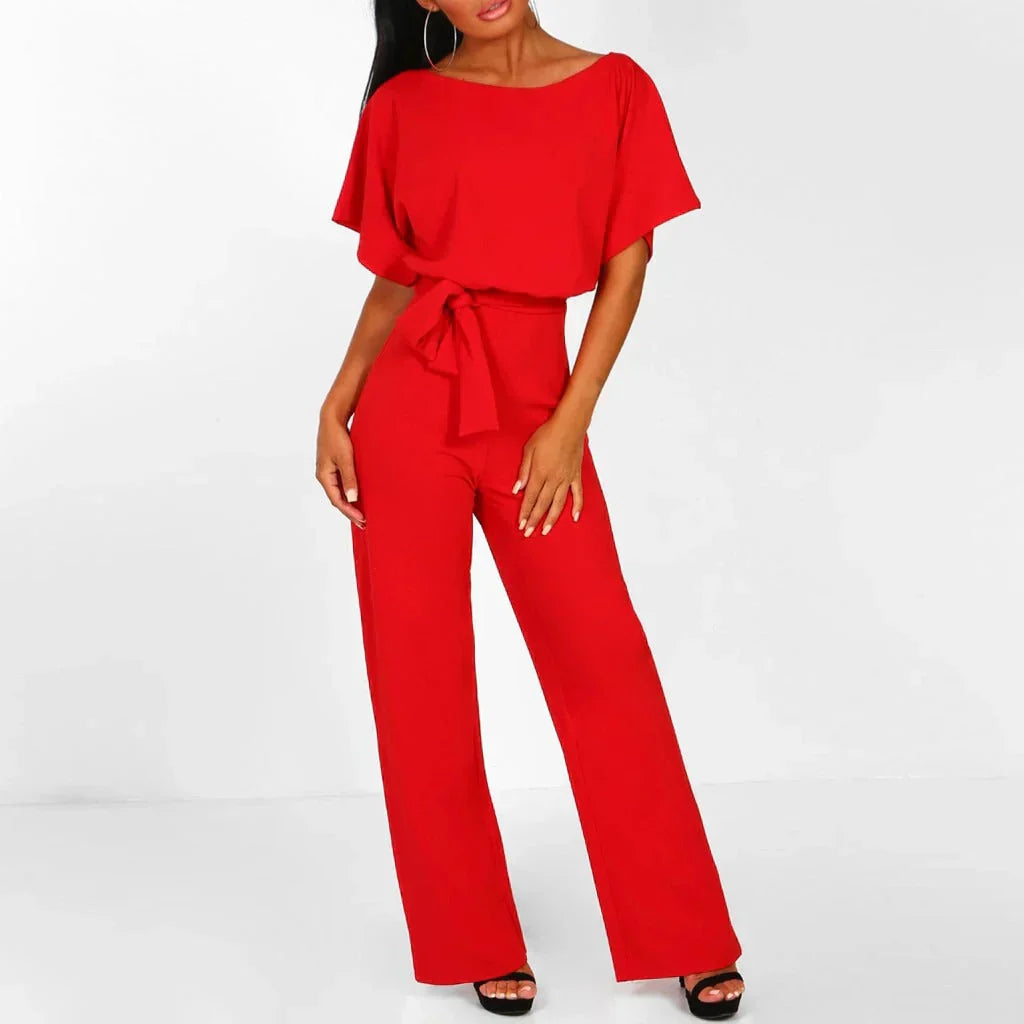 Women's Minimalist Wide Leg Jumpsuit – Elegant Casual One Piece Outfit