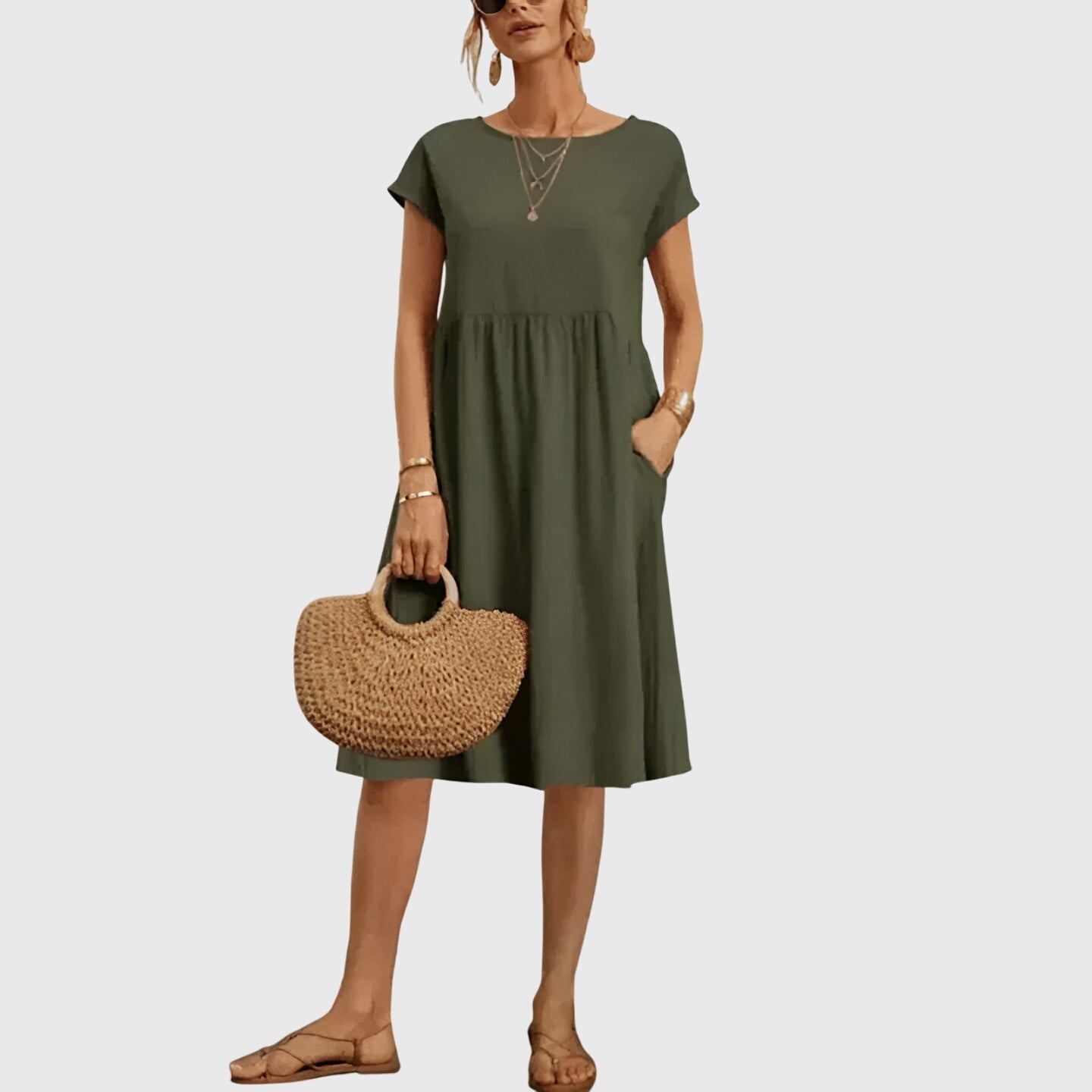 Women's Relaxed Midi Spring Dress