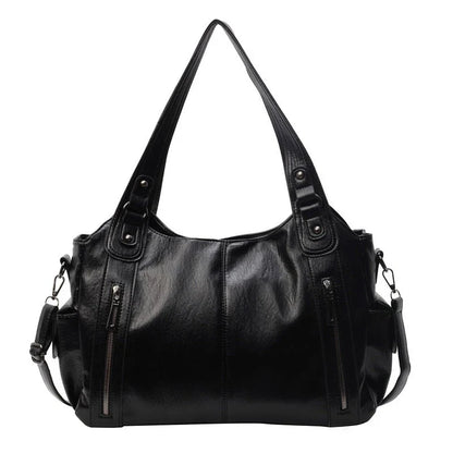 Classic Structured Leather Tote Bag for Women
