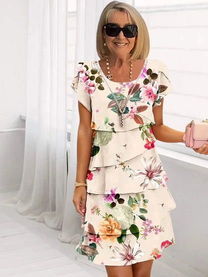 Flowy Floral Dress With Lightweight Elegant Fit for Women