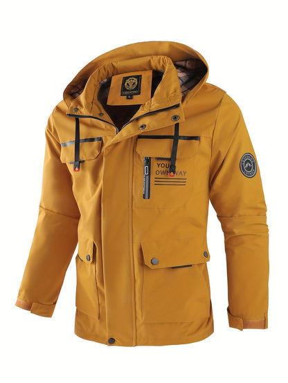 Herren Winter Kapuzen Outdoor Winddichte Jacke