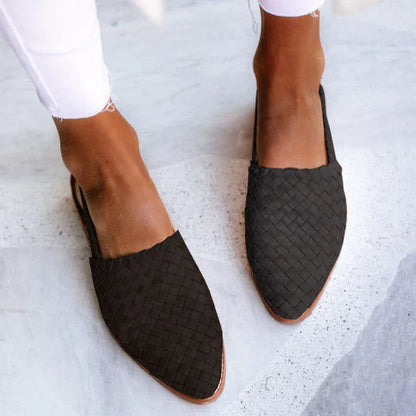 Elegant Buckle Slip On Loafers for Women