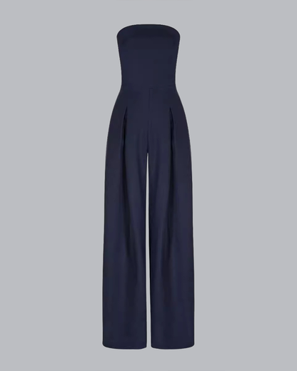 Women's Strapless Wide Leg Jumpsuit – Elegant Evening Palazzo Outfit