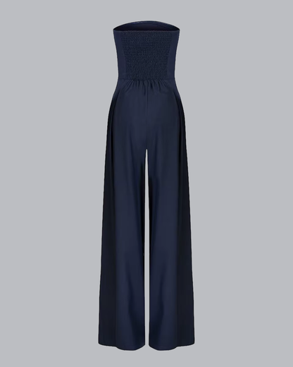 Women's Strapless Wide Leg Jumpsuit – Elegant Evening Palazzo Outfit