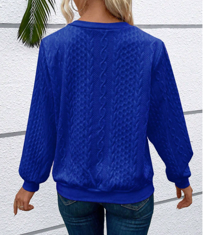 Elegant Zip Neck Knit Sweater for Women