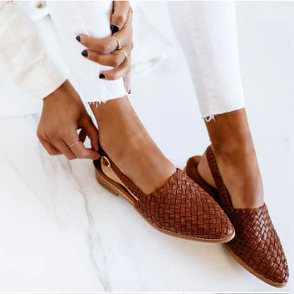 Elegant Buckle Slip On Loafers for Women