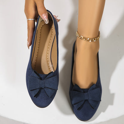 Women’s Comfortable Ballet Flats with Bow Detail