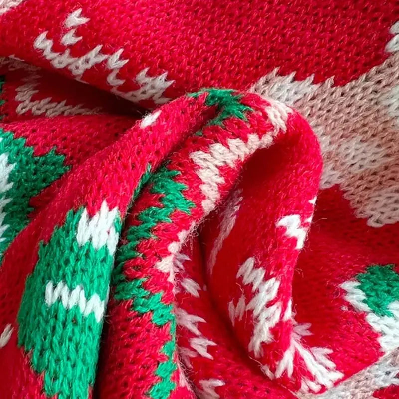 Ugly Christmas Pullover mit Strumpfmuster für Damen