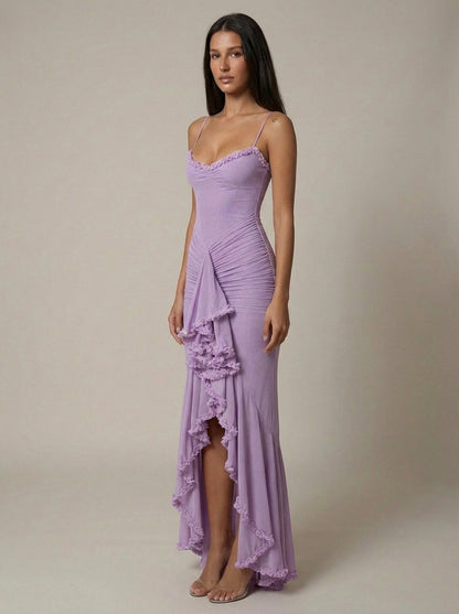 Carley | Women’s Sweetheart Neck Draped Maxi Dress