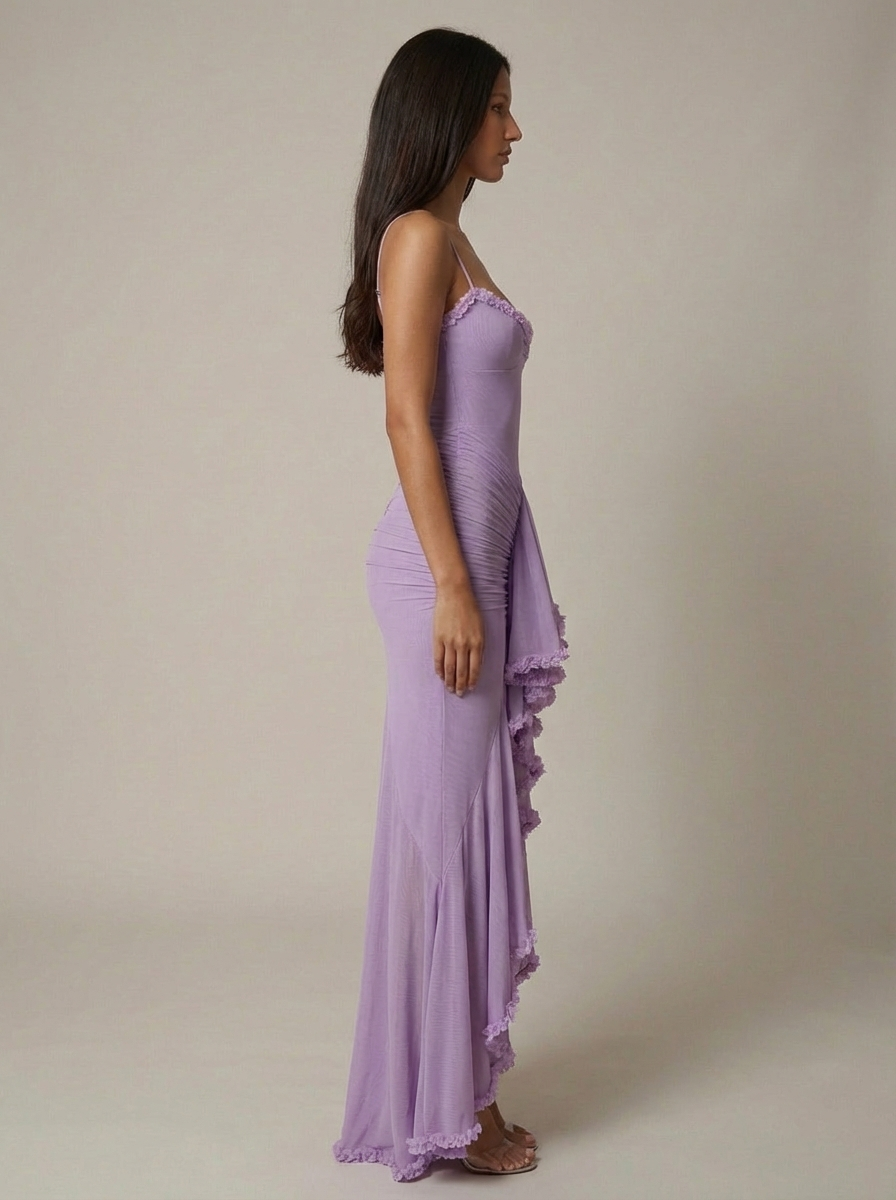 Carley | Women’s Sweetheart Neck Draped Maxi Dress