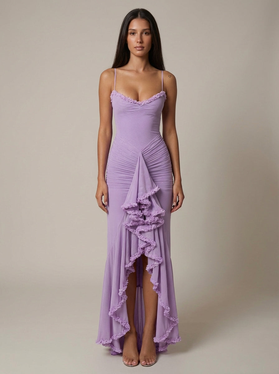 Carley | Women’s Sweetheart Neck Draped Maxi Dress
