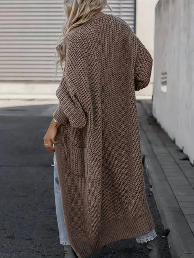 Gemütlicher Langer Gestrickter Cardigan Mantel für Winter Damen