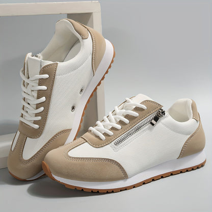 Women’s Orthopedic Walking Sneakers with Cushioned Sole and Lace Up Design