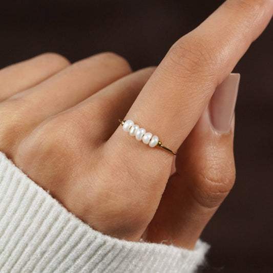 Klassischer Perlenring mit Zeitlosem Charme für Frauen