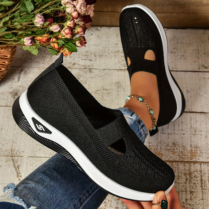 Women’s Orthopedic Slip-On Shoes with Breathable Mesh and Cushioned Sole