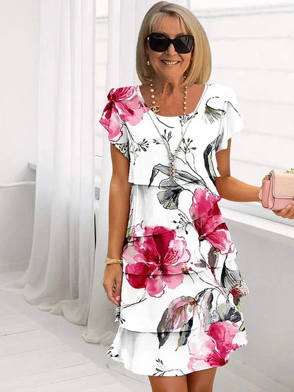 Flowy Floral Dress With Lightweight Elegant Fit for Women