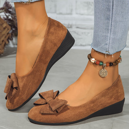 Women’s Comfortable Ballet Flats with Bow Detail