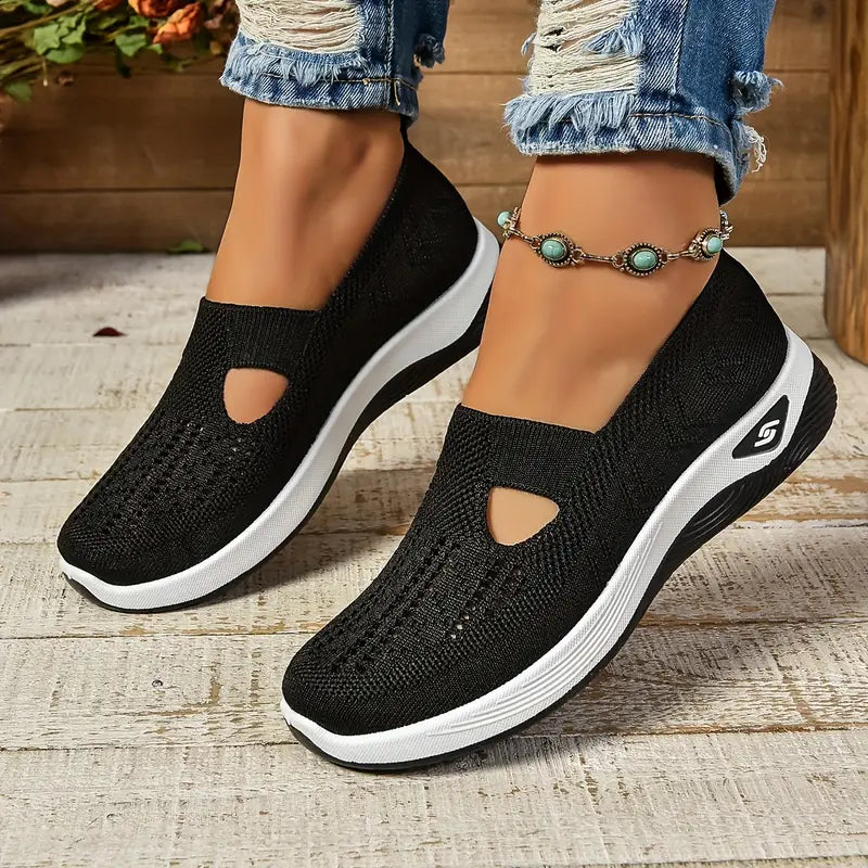 Women’s Orthopedic Slip On Shoes with Non Slip Sole and Breathable Knit