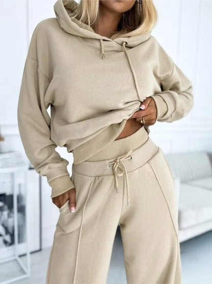 Women's Casual Two Piece Set Hoodie and Jogger Pants Relaxed Fit Outfit