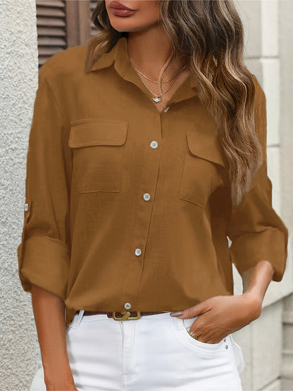 Classic Cotton Long Sleeve Shirt for Women