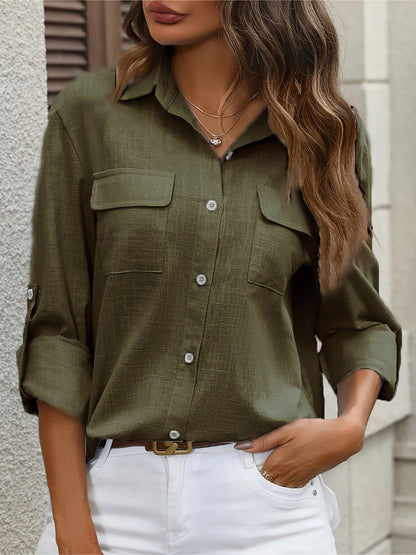 Classic Cotton Long Sleeve Shirt for Women