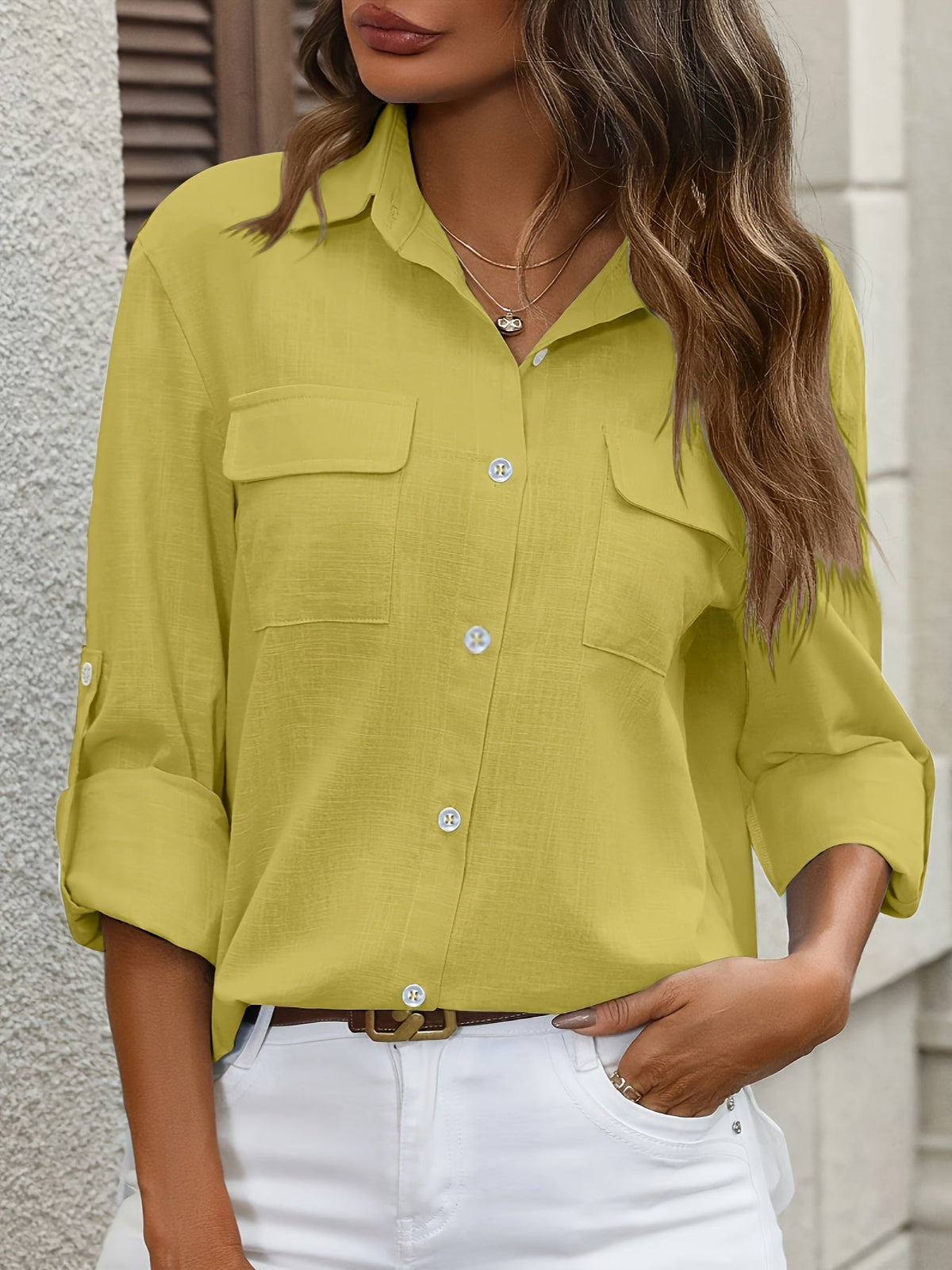 Classic Cotton Long Sleeve Shirt for Women