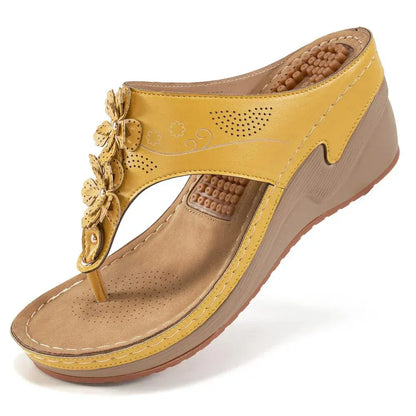 Brinley | Women’s Orthopedic Wedge Thong Sandals