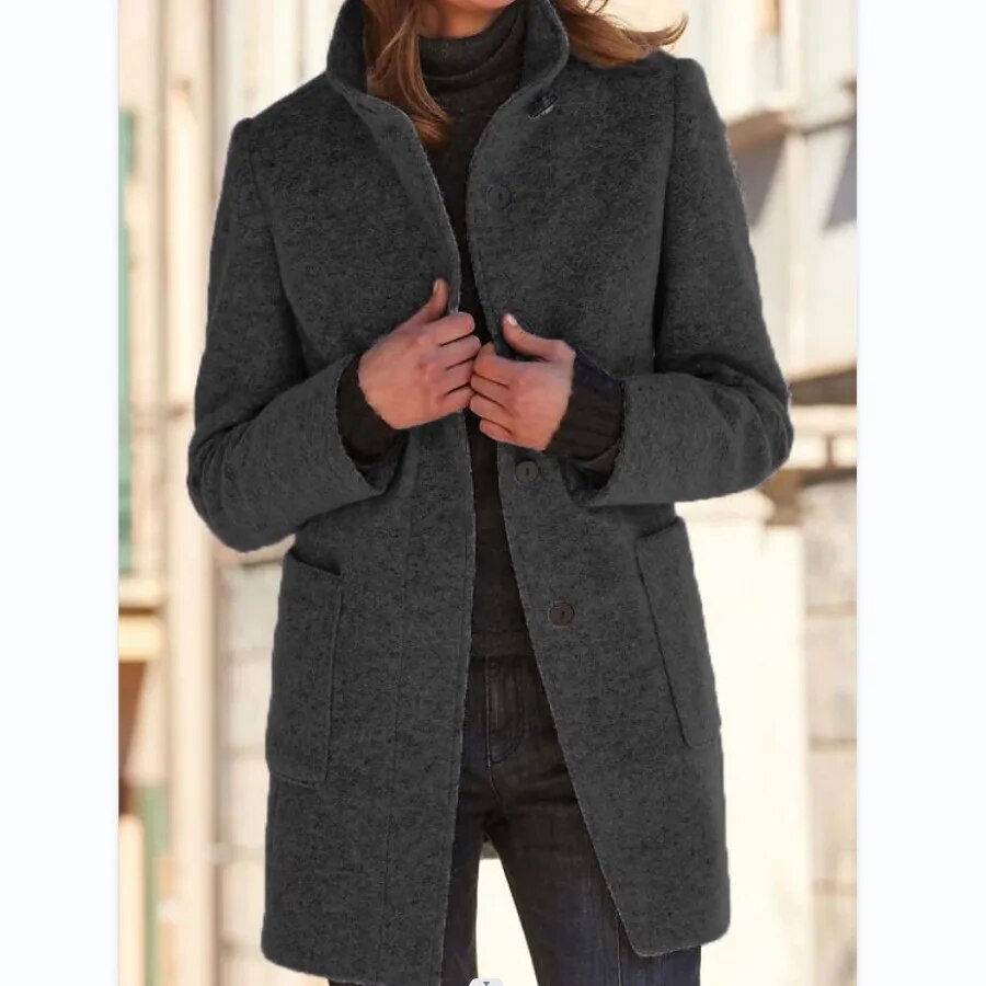 Damen Warme Lange Winter Teddy Mantel