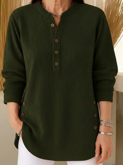Lightweight Warm Button-Up Shirt for Women