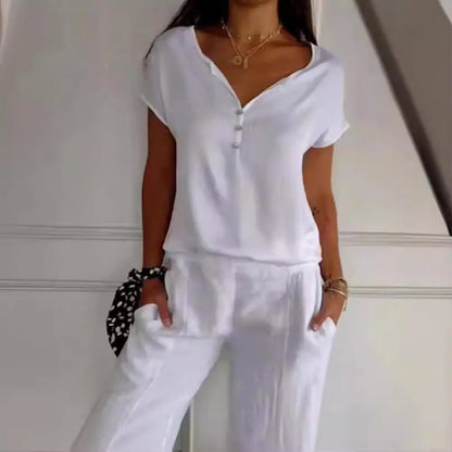 Relaxed Spring Button Top