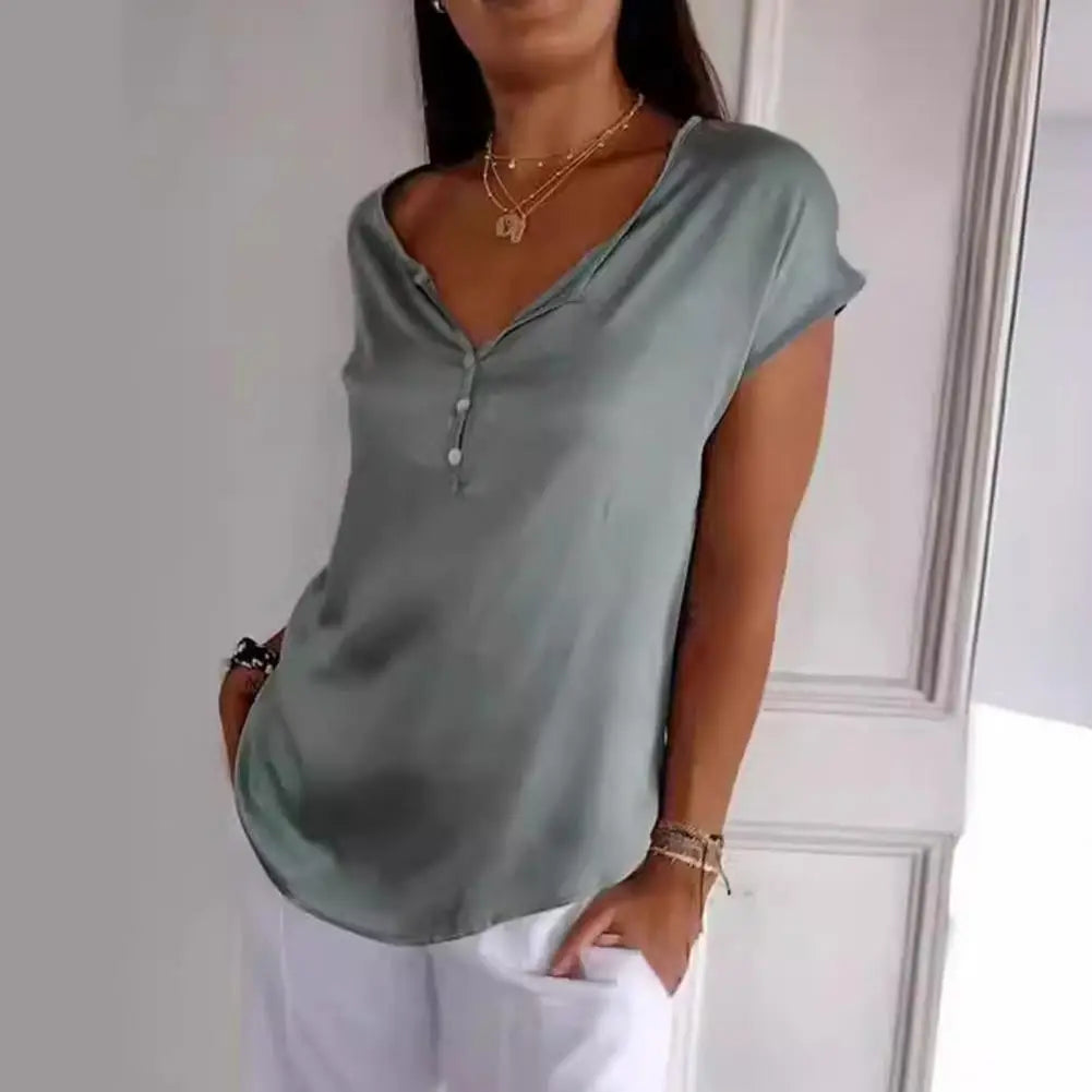 Relaxed Spring Button Top