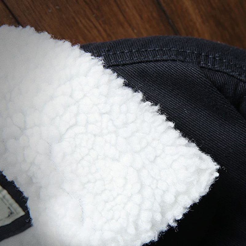 Herren Warme Winter Jacke Denim Stil